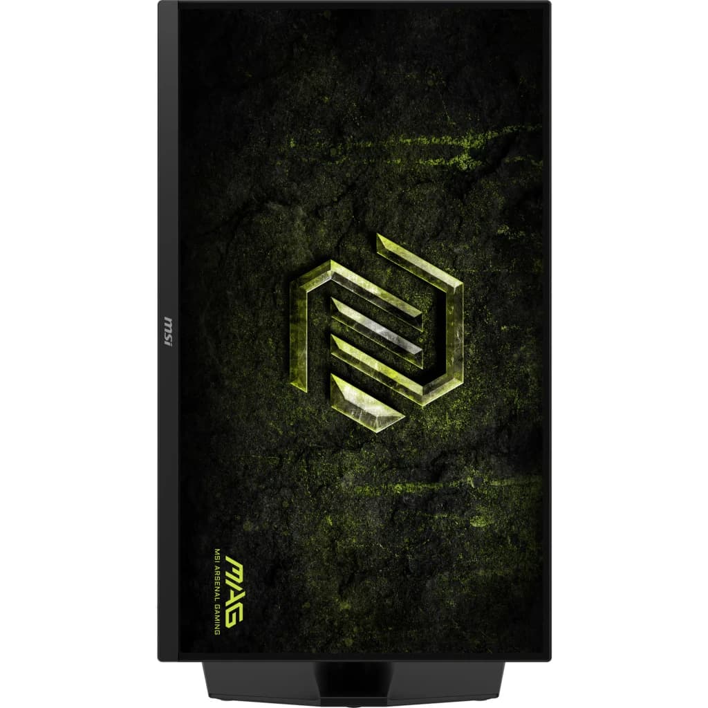 Monitor gaming MSI MAG 274QPF E20 27 pulgadas 200Hz QHD Rapid IPS Negro - pantalla en vertical con logo MSI