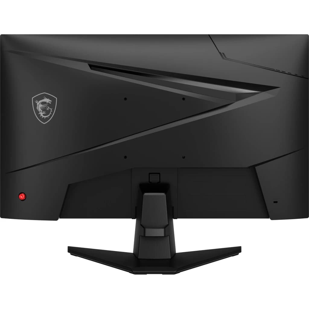 Monitor gaming MSI MAG 244F 23,6 pulgadas 200Hz FHD Rapid IPS Negro - panel posterior negro con logo dragón