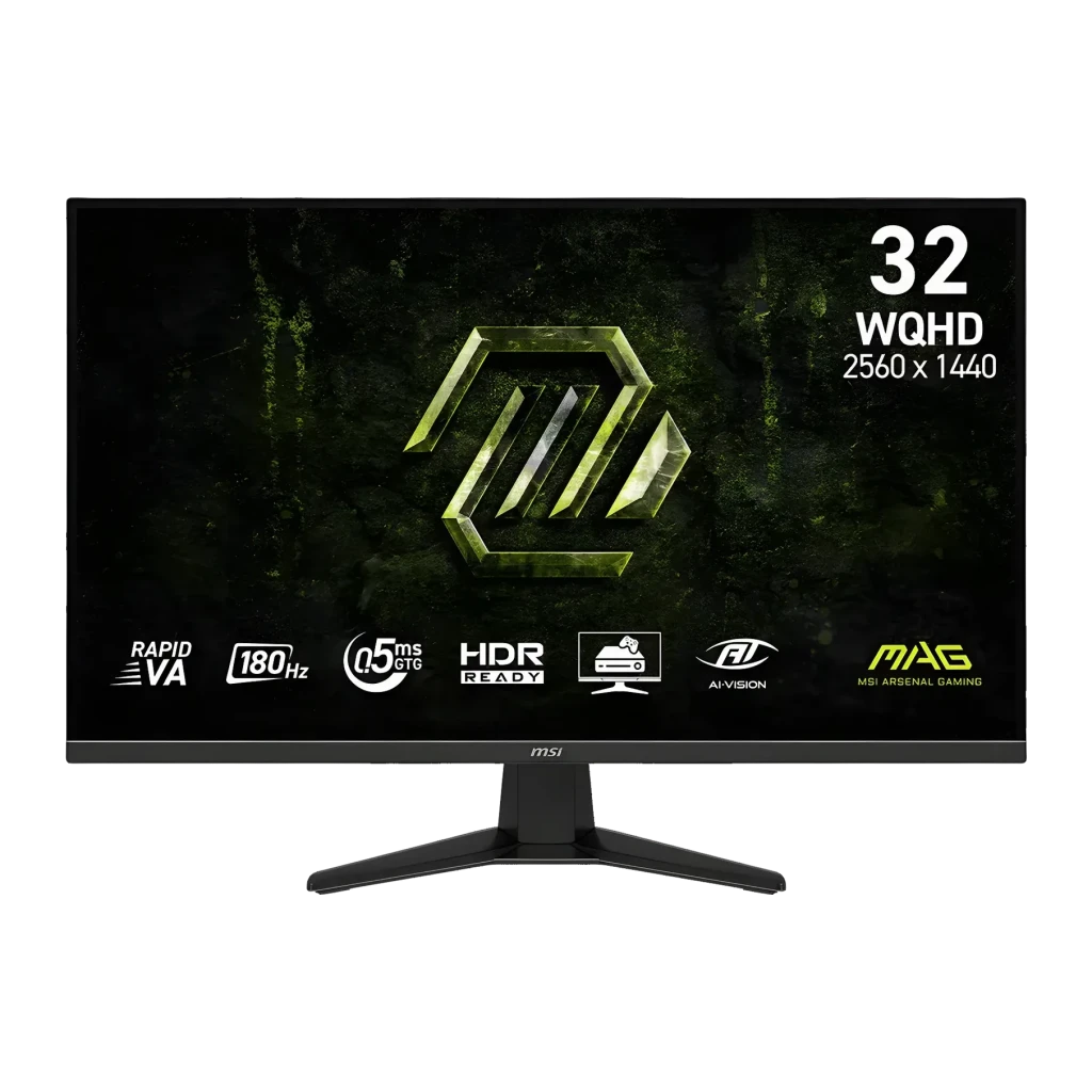 Monitor gaming MSI MAG 325QFDE E18V 31.5 pulgadas 180Hz QHD Rapid VA Negro