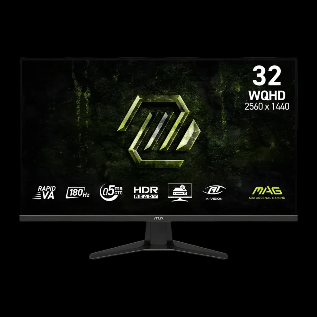 Monitor gaming MSI MAG 325QFDE E18V 31.5 pulgadas 180Hz QHD Rapid VA Negro