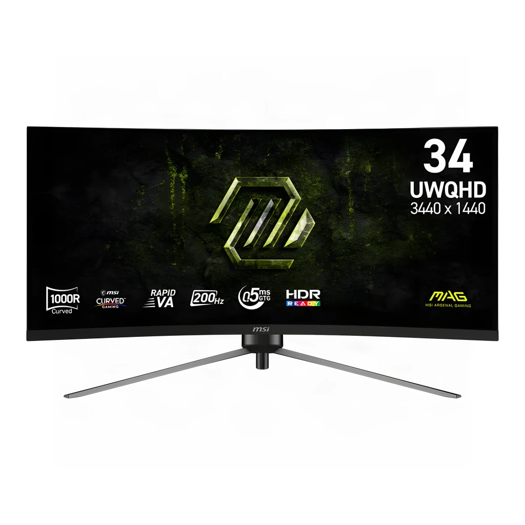 Monitor gaming MSI MAG 345CQRF E20 34 pulgadas 200Hz Curvo UWQHD Rapid VA Negro