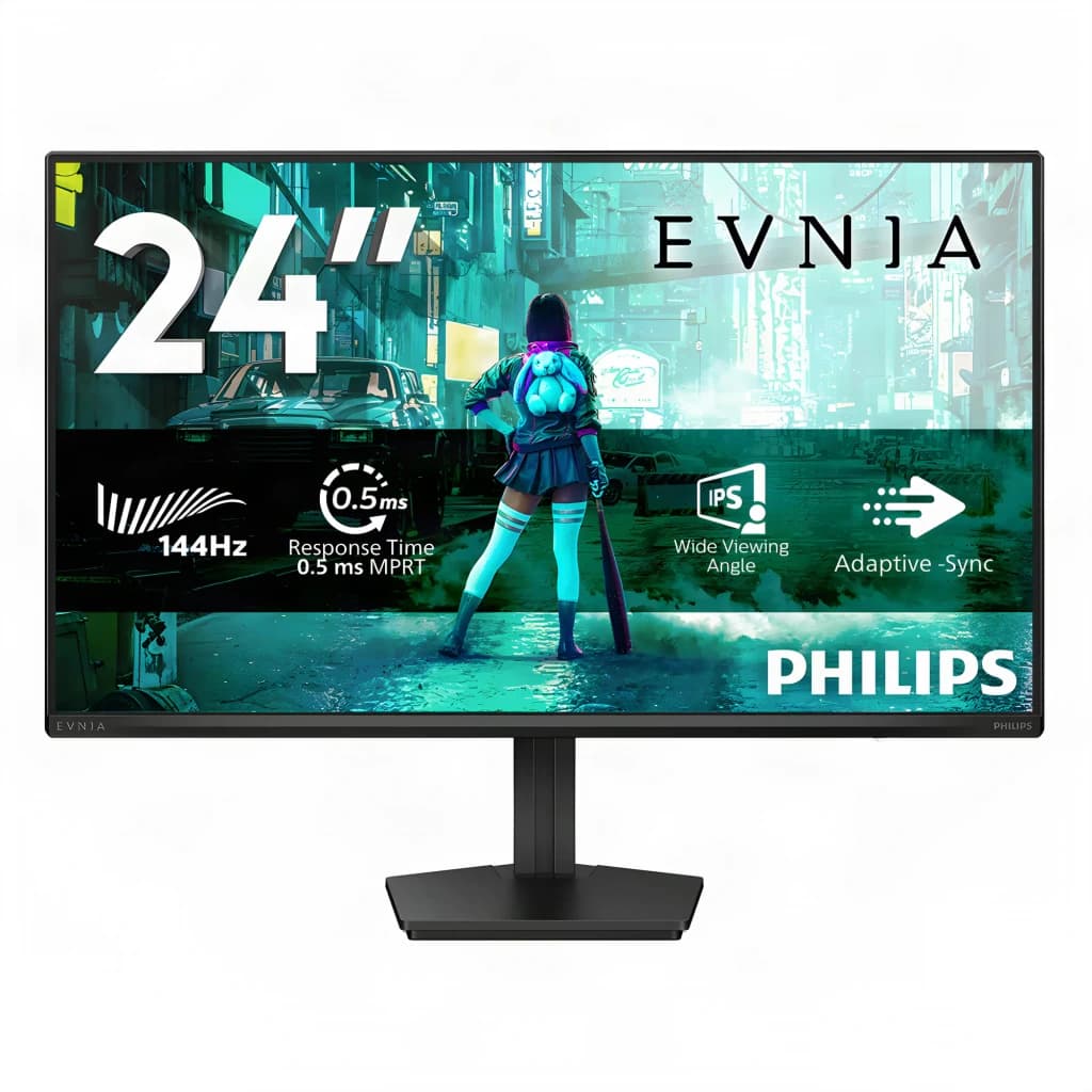 Monitor gaming Philips Evnia 3000 23,8 pulgadas 144Hz FHD IPS Negro 24M2N3200NF - pantalla con specs 144Hz