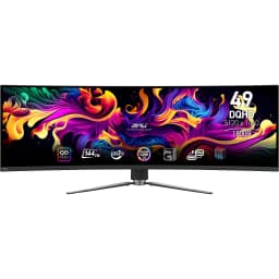 Monitor gaming MSI MPG 491CQP QD-OLED 49 pulgadas 144Hz Curvo Dual WQHD Negro - pantalla curva con gráficos