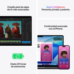 Ordinateur portable Apple MacBook Pro 14 36Go/2To 14,2 pouces Liquid Retina XDR SSD macOS Tahoe Argent - 1000 cd/m²