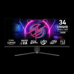 Monitor gaming MSI MPG 346CQRFDE X24 34 pulgadas 240Hz Curvo UltraWide QHD Rapid VA Negro