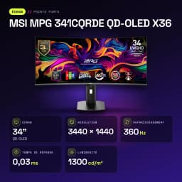 Monitor MSI MPG 341CQRDE QD-OLED X36 34 pulgadas 360Hz Curvo UltraWide Quad HD Negro - características, 360 Hz