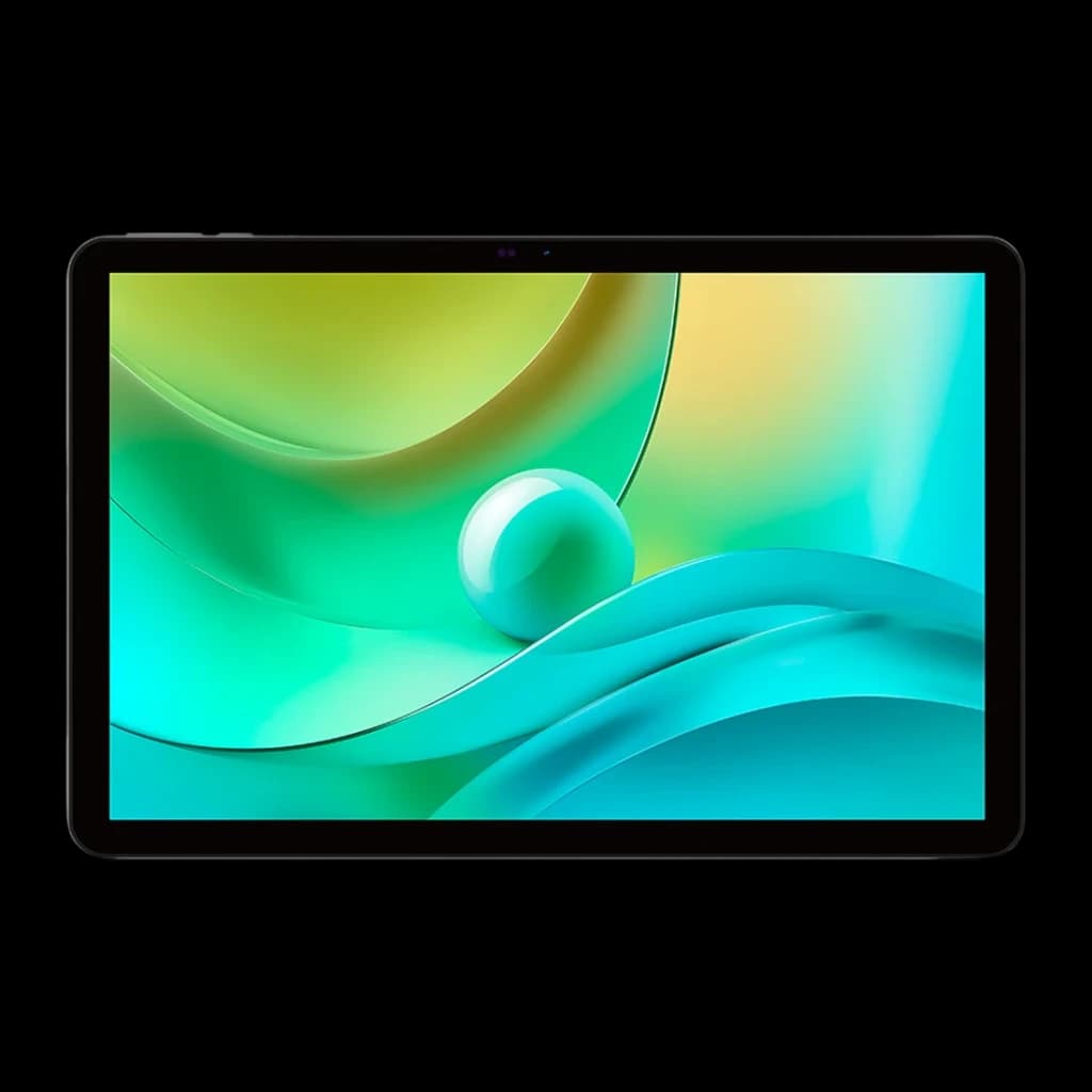 SPC Gravity 6 4GB/128GB Gris 11 pulgadas IPS 6000mAh WiFi 6 - pantalla IPS encendida con fondo abstracto verde