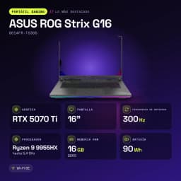 ASUS ROG Strix G16 16GB Gris - características