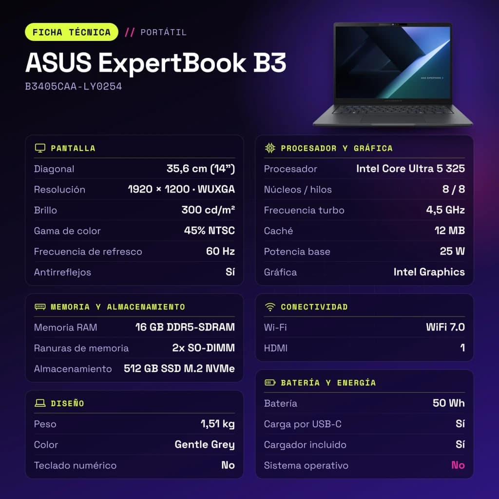 ASUS Copilot+ PC Copilot+ PC 16GB Cinzento