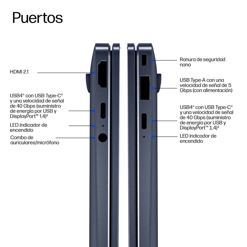 Ordinateur portable HP EliteBook X G2q 32 Go/1 To 14 pouces OLED Snapdragon X1P-42-100 SSD Windows 11 Pro Bleu atmosférico