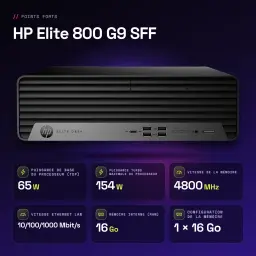 Ordenador Sobremesa HP Elite 800 G9 SFF 16GB/512GB Negro Intel Core i5-14500 SSD Windows 11 Pro - características, 3,7 GHz
