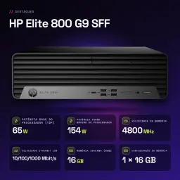 Ordenador Sobremesa HP Elite 800 G9 SFF 16GB/512GB Negro Intel Core i5-14500 SSD Windows 11 Pro - características, 24 MB