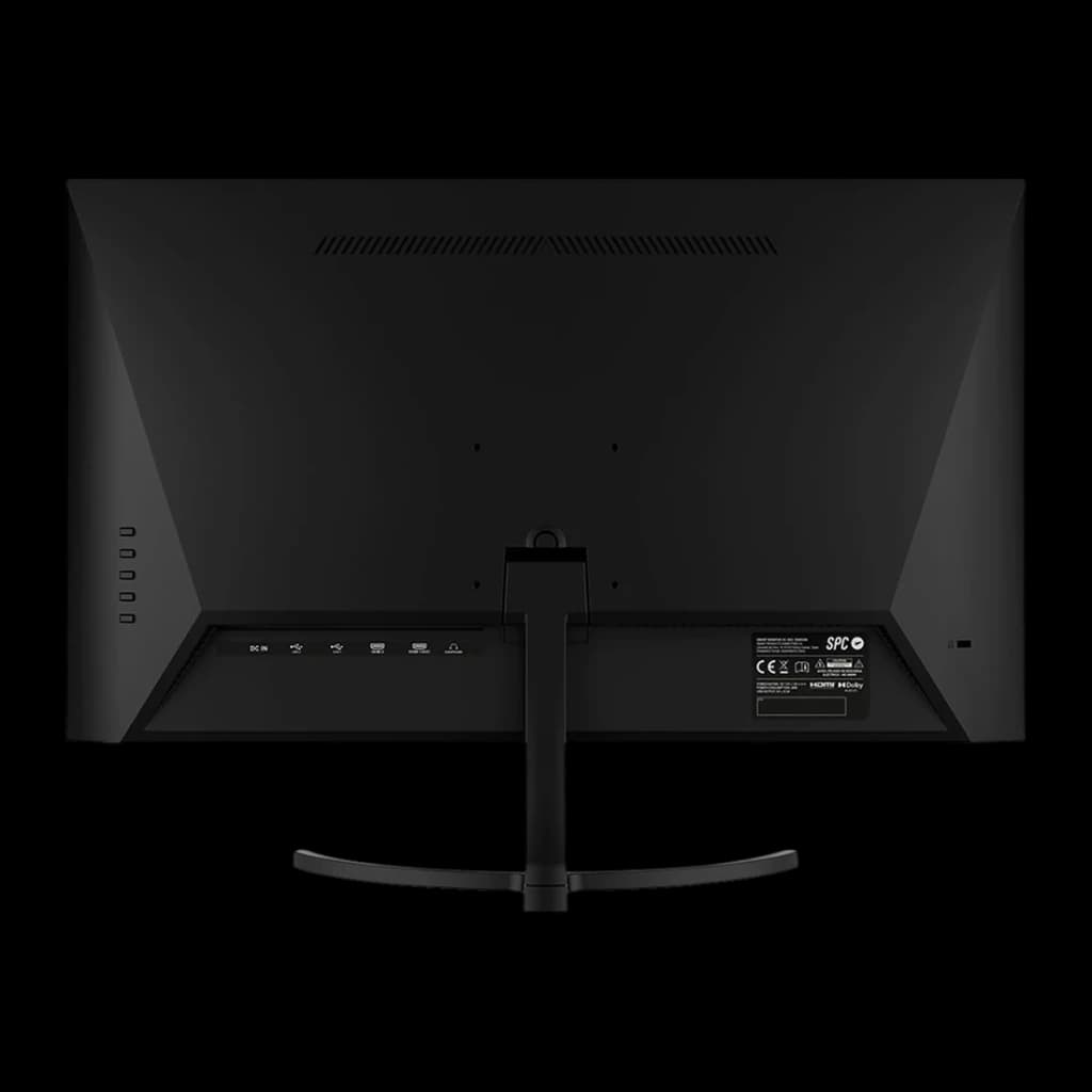 Monitor SPC 27 pulgadas Full HD VA 60Hz 16 ms Negro 900027N - puertos de conectividad, soporte y rejilla