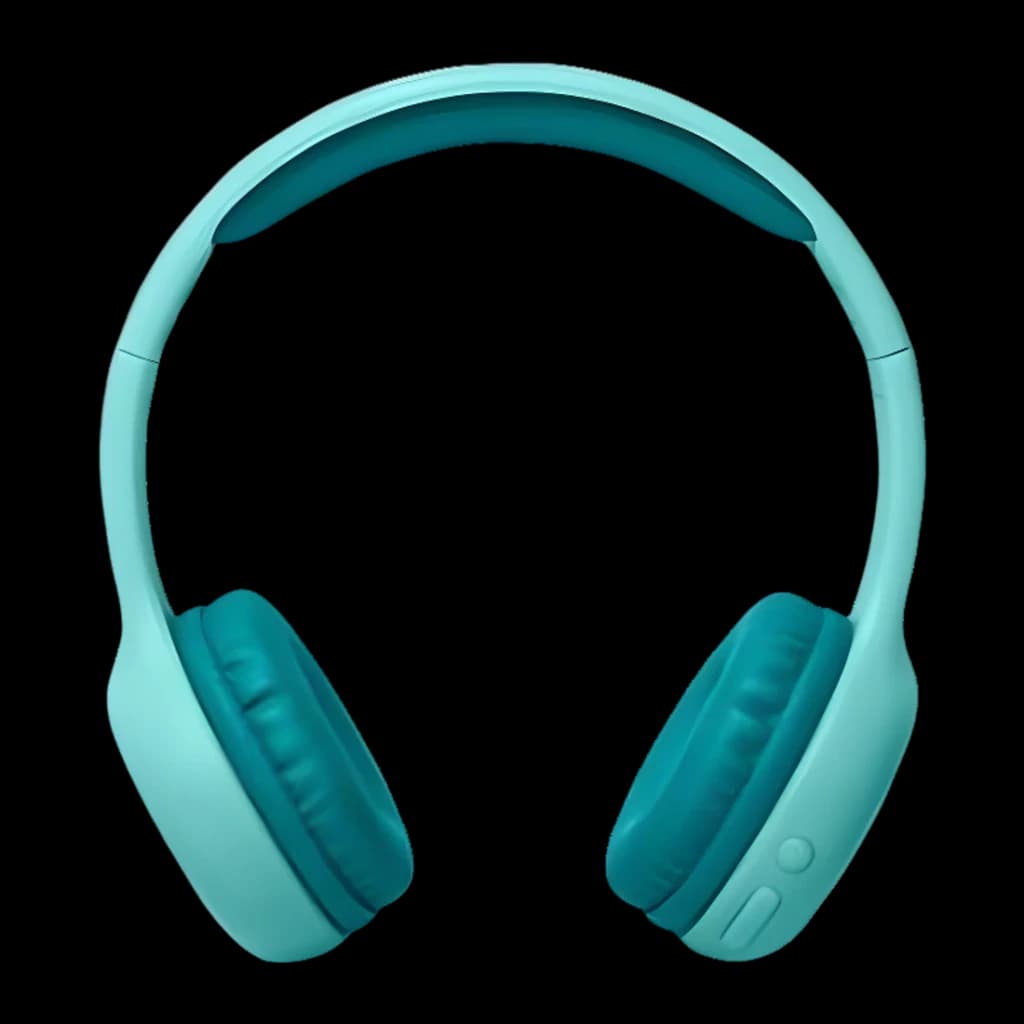 Casque Muse BTB Supra-Auriculaire Bluetooth 13h Bleu M-215 - coussinets et boutons latéraux visibles