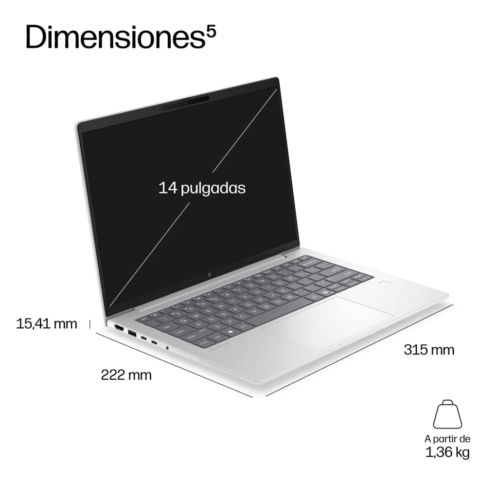 PC portable HP EliteBook 6 G2q 16Go/512Go 14 pouces WUXGA IPS Qualcomm Snapdragon X2 Plus X2P-64-100 SSD Windows 11 Pro