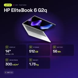 PC portable HP EliteBook 6 G2q 16Go/512Go 14 pouces WUXGA IPS Qualcomm Snapdragon X2 Plus X2P-64-100 SSD Windows 11 Pro