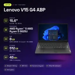 Portátil Lenovo V15 G4 ABP 8GB/512GB 15,6 pulgadas Full HD AMD Ryzen 5 5625U SSD Windows 11 Home Negro business - 3 MB