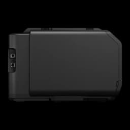 Impressora fotográfica Canon imagePROGRAF Color Wi-Fi Preto PRO-1100 - portas USB e ethernet visíveis