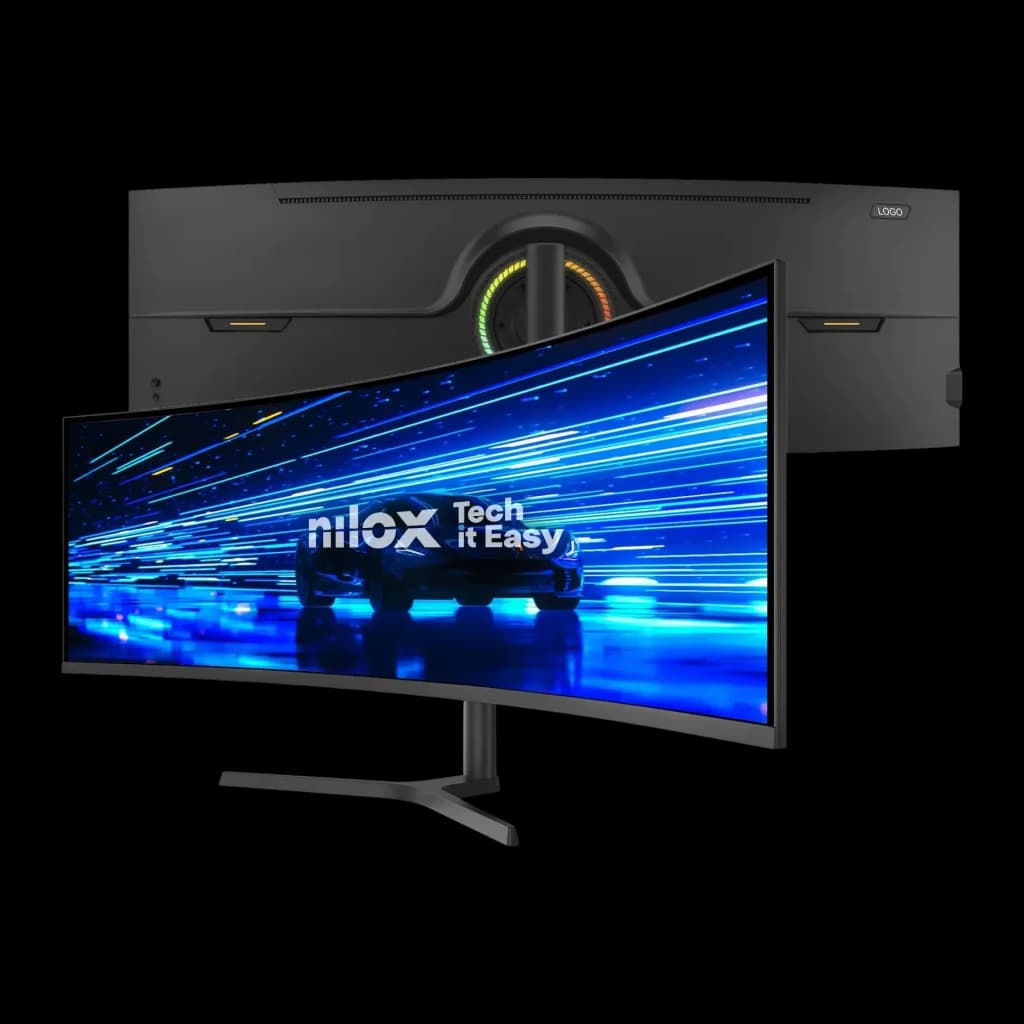 Moniteur Nilox 49 pouces 165Hz Incurvé Dual QHD VA Noir NXM49CRVDC2 - dalle ultrawide incurvée