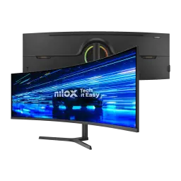 Moniteur Nilox 49 pouces 165Hz Incurvé Dual QHD VA Noir NXM49CRVDC2 - dalle ultrawide incurvée