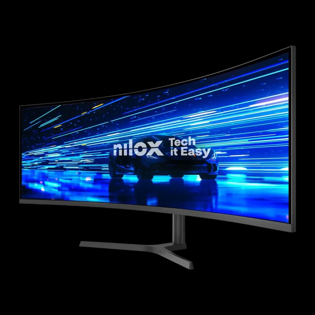 Moniteur Nilox 49 pouces 165Hz Incurvé Dual QHD VA Noir NXM49CRVDC2 - dalle ultrawide incurvée avec logo Nilox