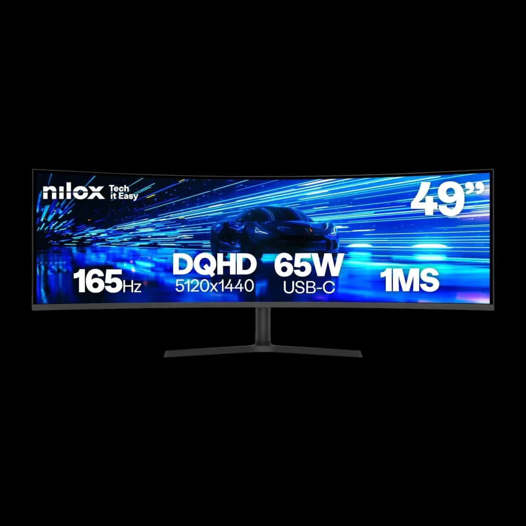 Moniteur Nilox 49 pouces 165Hz Incurvé Dual QHD VA Noir NXM49CRVDC2