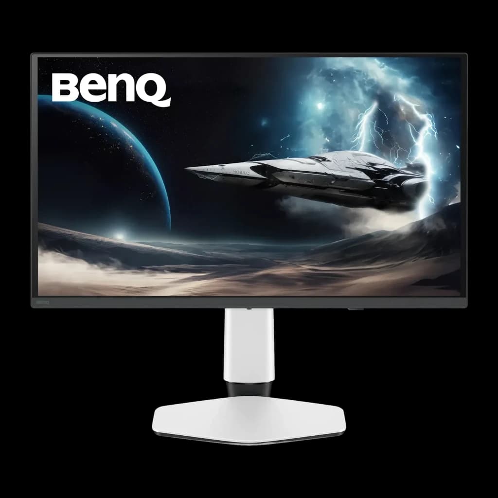 Monitor gaming BenQ MOBIUZ 26,5 pulgadas OLED 240Hz 4K IPS Negro/Blanco EX271UZ - pantalla con escena