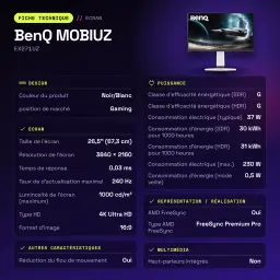 Monitor gaming BenQ MOBIUZ 26,5 pulgadas OLED 240Hz 4K IPS Negro/Blanco EX271UZ - características, Sí (3,5 mm)