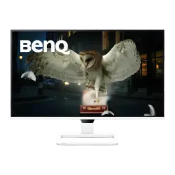 Moniteur BenQ EW270Q 27 pouces 200Hz QHD IPS Blanc - écran avec chouette en vol, bordure fine et pied blanc