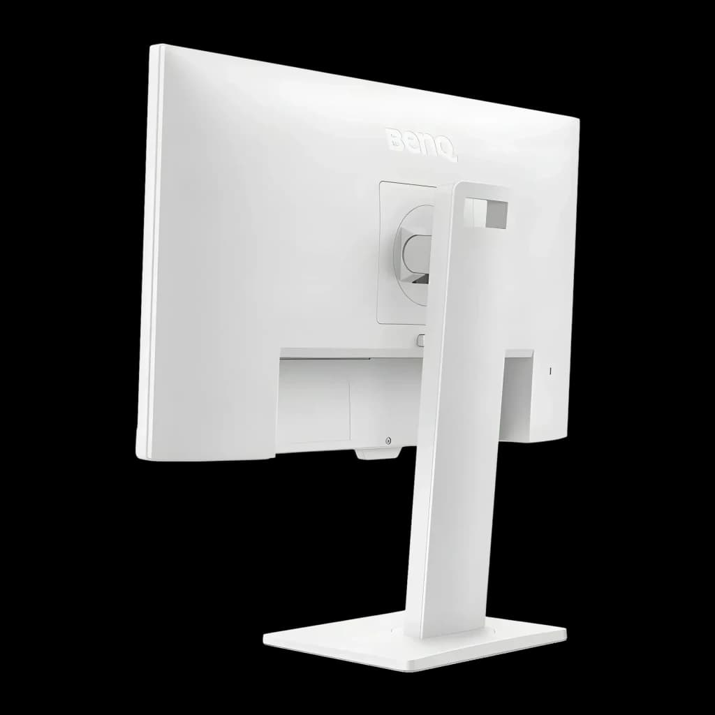 Monitor BenQ 23,8 pulgadas Full HD IPS 100Hz 5 ms Blanco GW2486TC - parte posterior, soporte regulable y logo