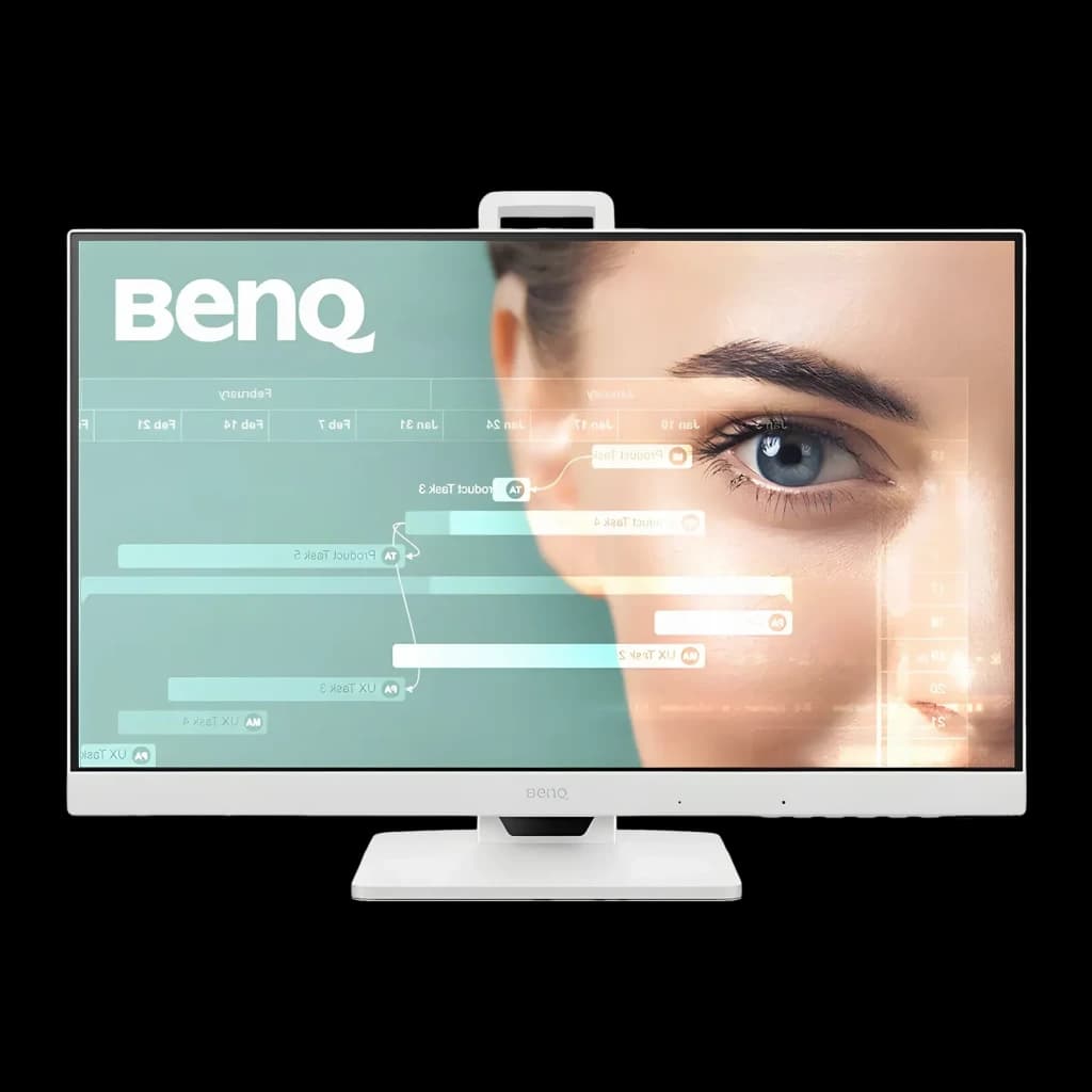 Monitor BenQ 23,8 pulgadas Full HD IPS 100Hz 5 ms Blanco GW2486TC - pantalla encendida con interfaz de tareas