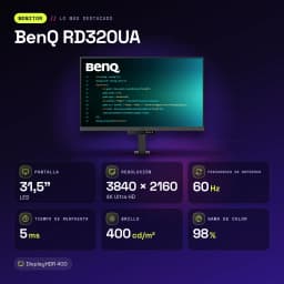 Monitor BenQ 31,5 pulgadas 4K IPS 60Hz 5 ms Negro RD320UA - características