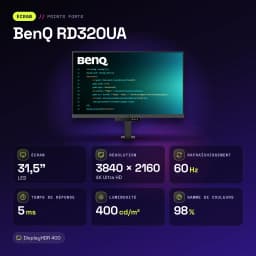 Monitor BenQ 31,5 pulgadas 4K IPS 60Hz 5 ms Negro RD320UA - características, 60 Hz