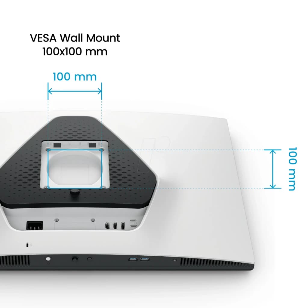 Écran gaming BenQ MOBIUZ EX271Q 27 pouces 180Hz QHD IPS Noir/Blanc - fixation VESA 100x100mm avec ports