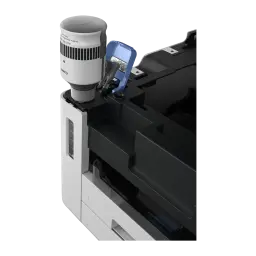 Impresora multifuncion Canon MAXIFY GX6150 MegaTank Tinta Color WiFi Negro - botella de tinta negra insertándose