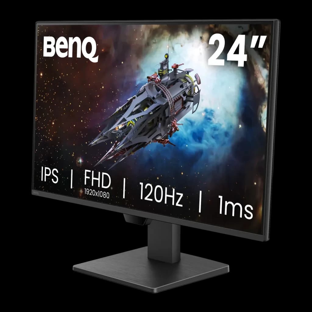 Moniteur BenQ 24 pouces Full HD IPS 120Hz 5 ms Noir GW2490P - écran avec vaisseau spatial et spécifications IPS