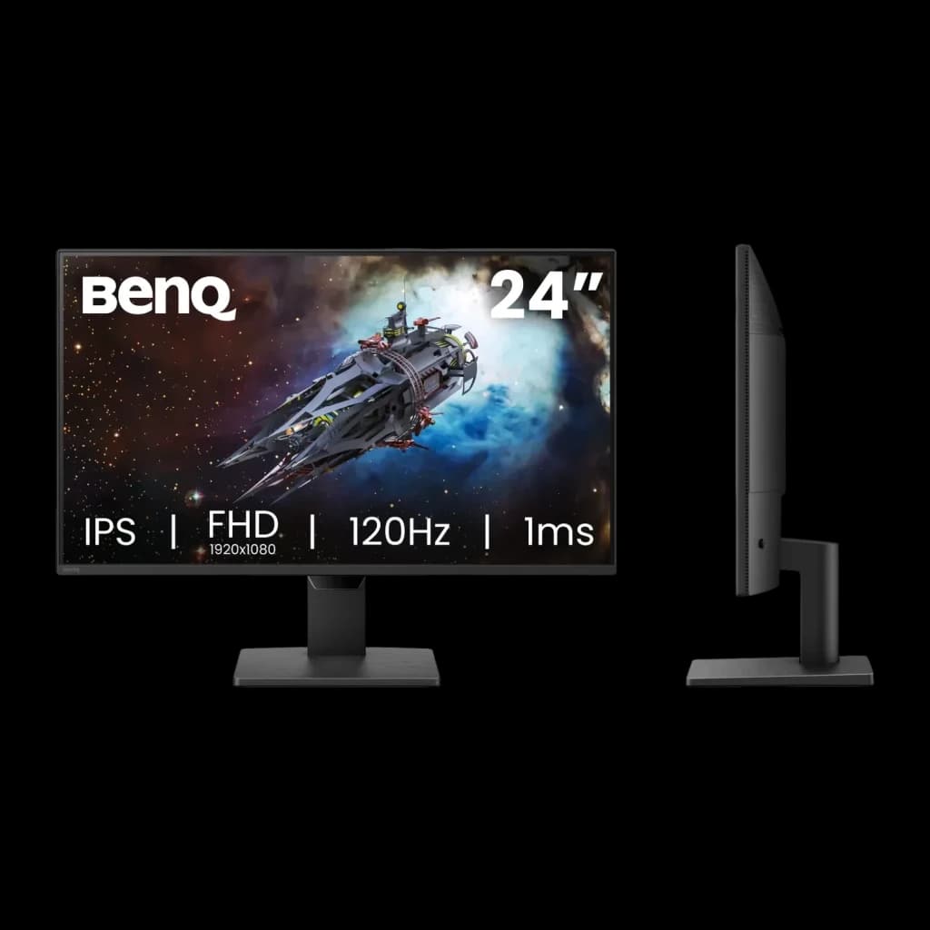 Moniteur BenQ 24 pouces Full HD IPS 120Hz 5 ms Noir GW2490P - écran avec vaisseau spatial