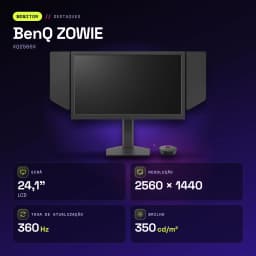 Monitor gaming BenQ ZOWIE 24,1 pulgadas 360Hz QHD Fast TN Negro XQ2566X - características, 0,209 x 0,209 mm