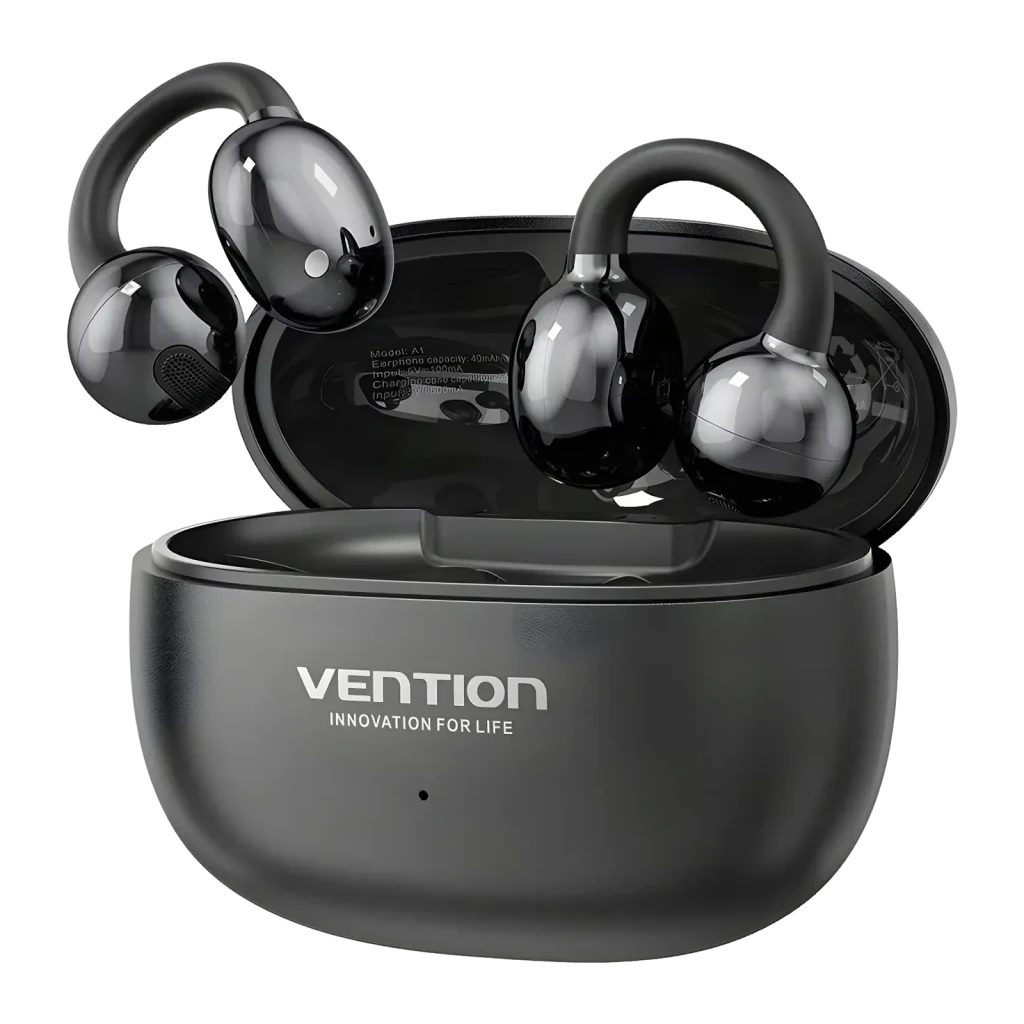 Auscultadores Vention Echo Clip A1 Open-Ear Bluetooth 5.4 25h Preto