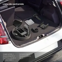 Chargeur Voiture Électrique DÉ 3,7kW Type 2 Câble 5m deM2D03B7NA - coffre avec chargeur, câble, sac, support