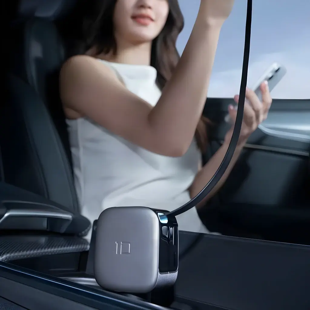 Chargeur voiture Cuktech Gris 100W 3 Ports CC903P - USB-C, 70 cm