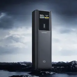 Power Bank Cuktech 10000mAh Noir 150W USB-C + USB-A Charge Rapide CKPB100PGLBL - écran LED à 100% et logo Cuktech