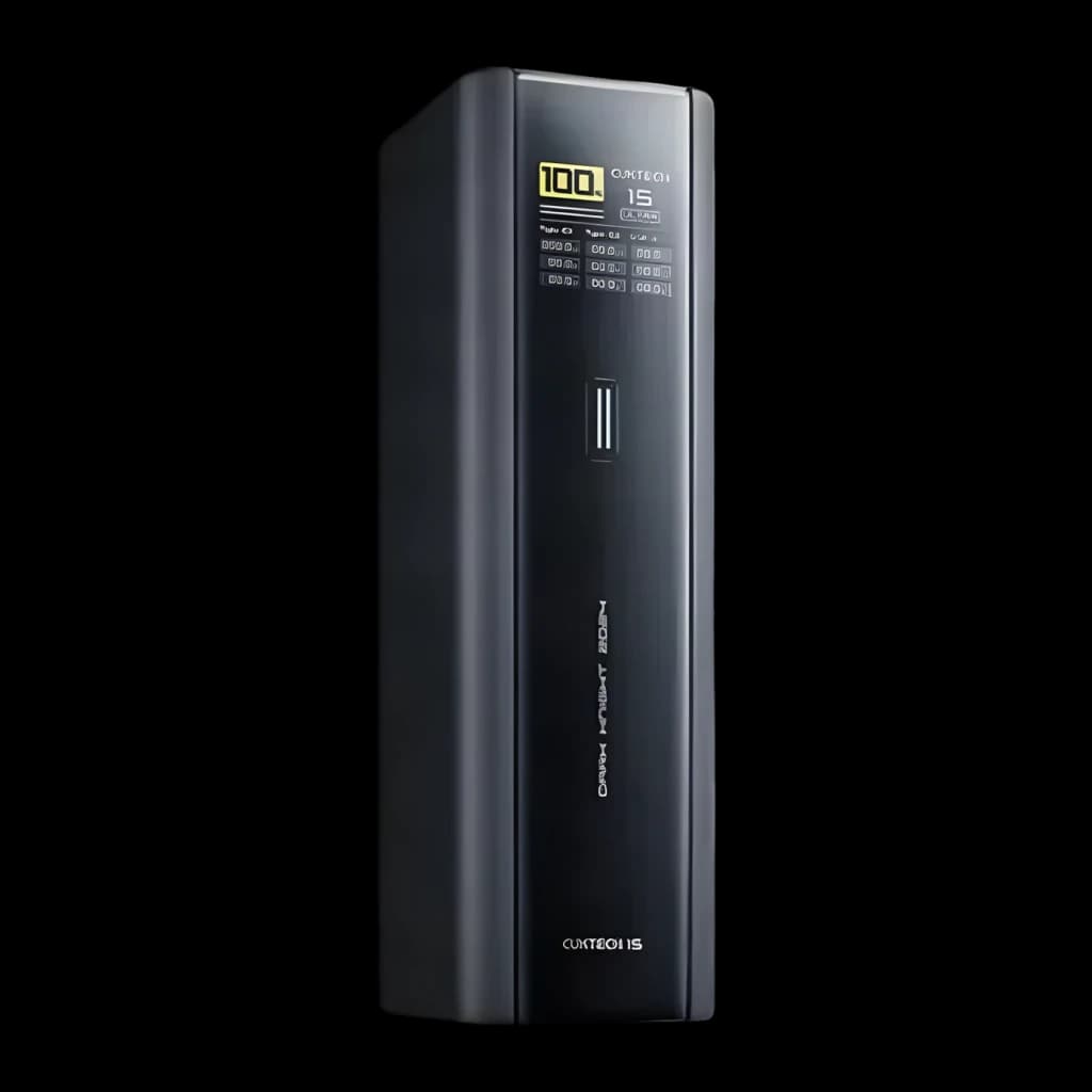 Power Bank Cuktech 20000mAh Noir 210W 2x USB-C + USB-A Charge Rapide PB200U - écran LED affichant 100% batterie