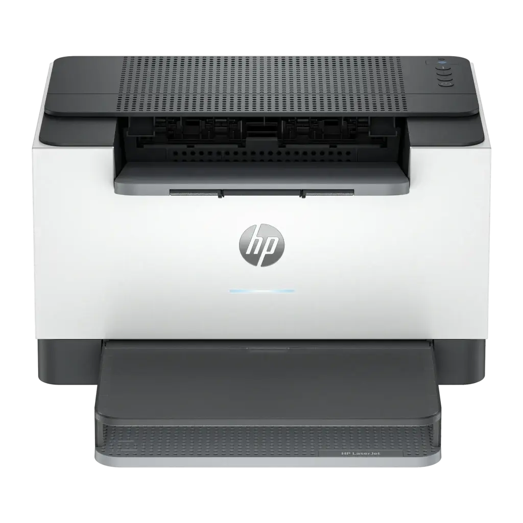 Imprimante laser HP LaserJet M207dw Monochrome WiFi Recto-verso Gris, vue avant: corps blanc et gris, bac d'entrée ouvert