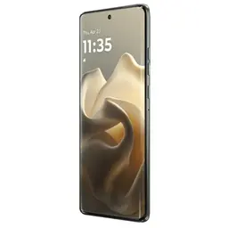 Motorola Edge 60 Pro 5G verde Shadow con pantalla pOLED 6,67 pulgadas 120Hz, agujero centrado y bordes curvos; diseño elegante y delgado