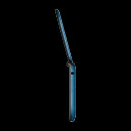 Vue latérale de la coque bleue pour Maxcom MM828L 4G clapet 2,4 pouces avec bouton latéral et fente de chargement, profil fin et léger