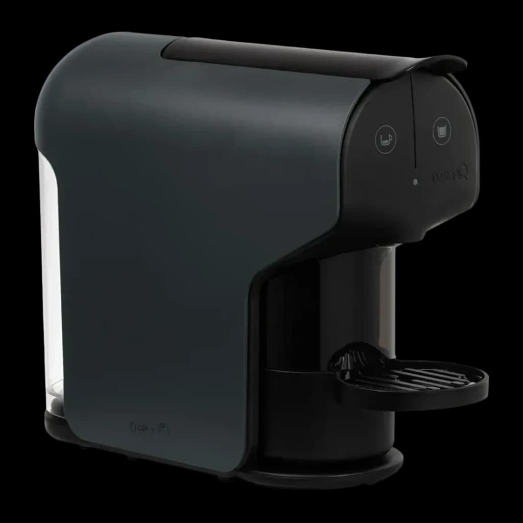 Máquina de cápsulas Delta Q Quick 0,8L 1200W Preto - depósito translúcido, botões e grelha porta-chávenas