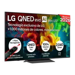 TV LG QNED 55 pulgadas Mini LED 144Hz 4K Negro 55QNED83B6A