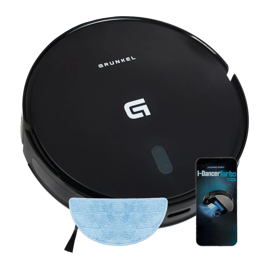 Robot aspirateur Grunkel I-Dancer Turbobrush Noir Laveur de sols 5000Pa 45W 120min