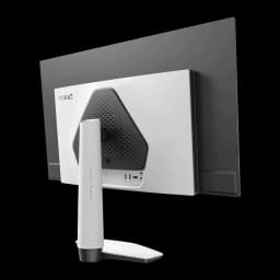 Monitor BenQ MOBIUZ 31.5 pulgadas OLED 240Hz 4K IPS Blanco EX321UZ - panel trasero con rejilla hexagonal